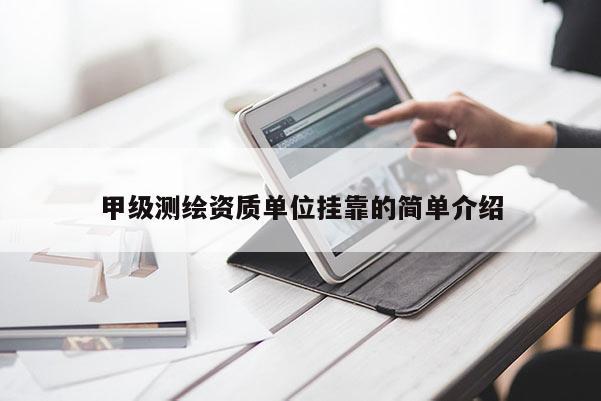 甲級測繪資質單位掛靠的簡單介紹