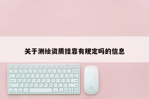 關于測繪資質掛靠有規定嗎的信息