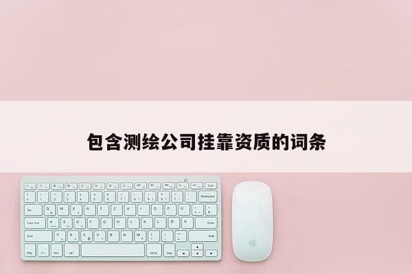 包含測繪公司掛靠資質的詞條